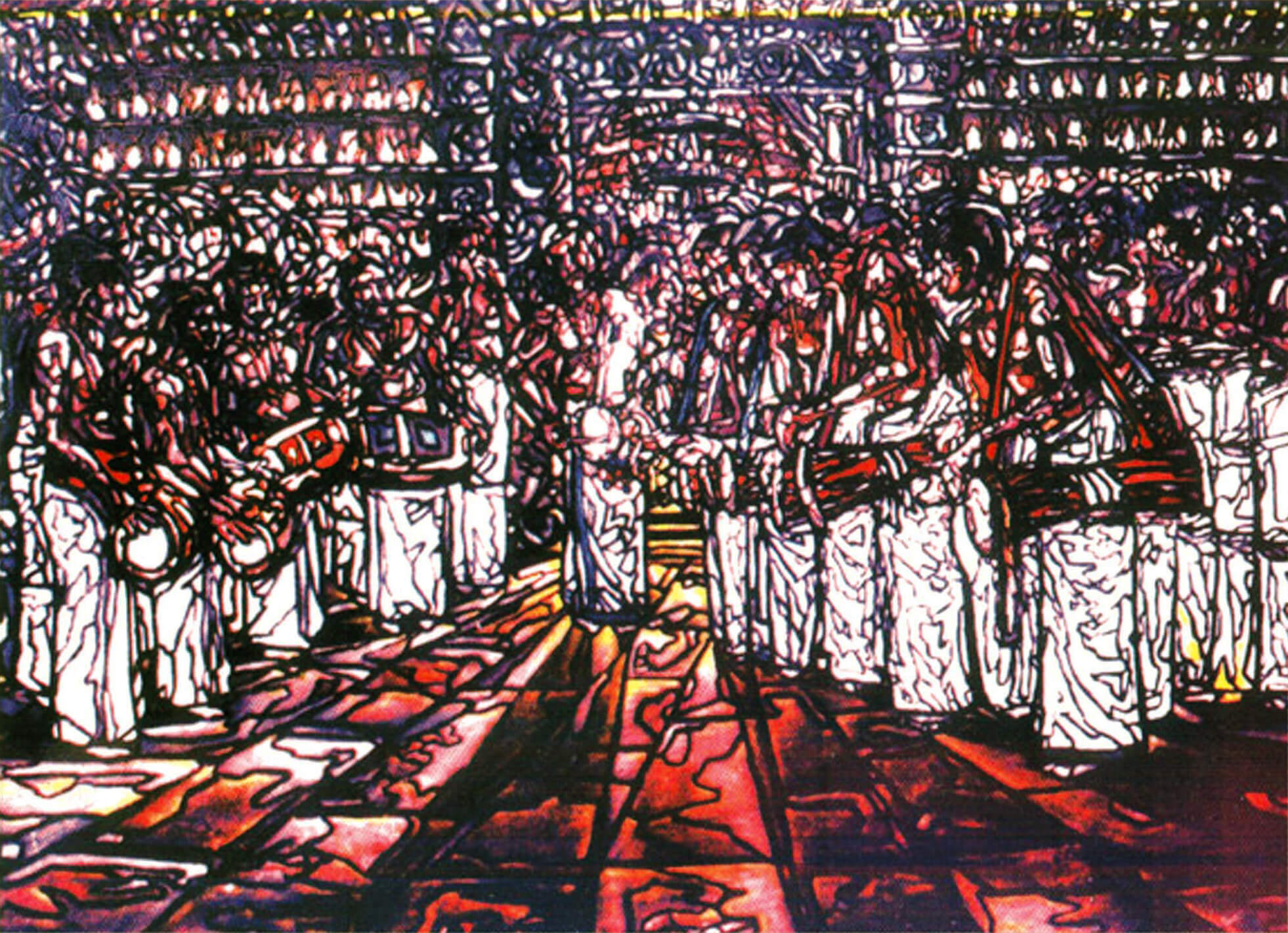 The  ‘Thrissur Pooram Festival’ musical symphony on Canvas