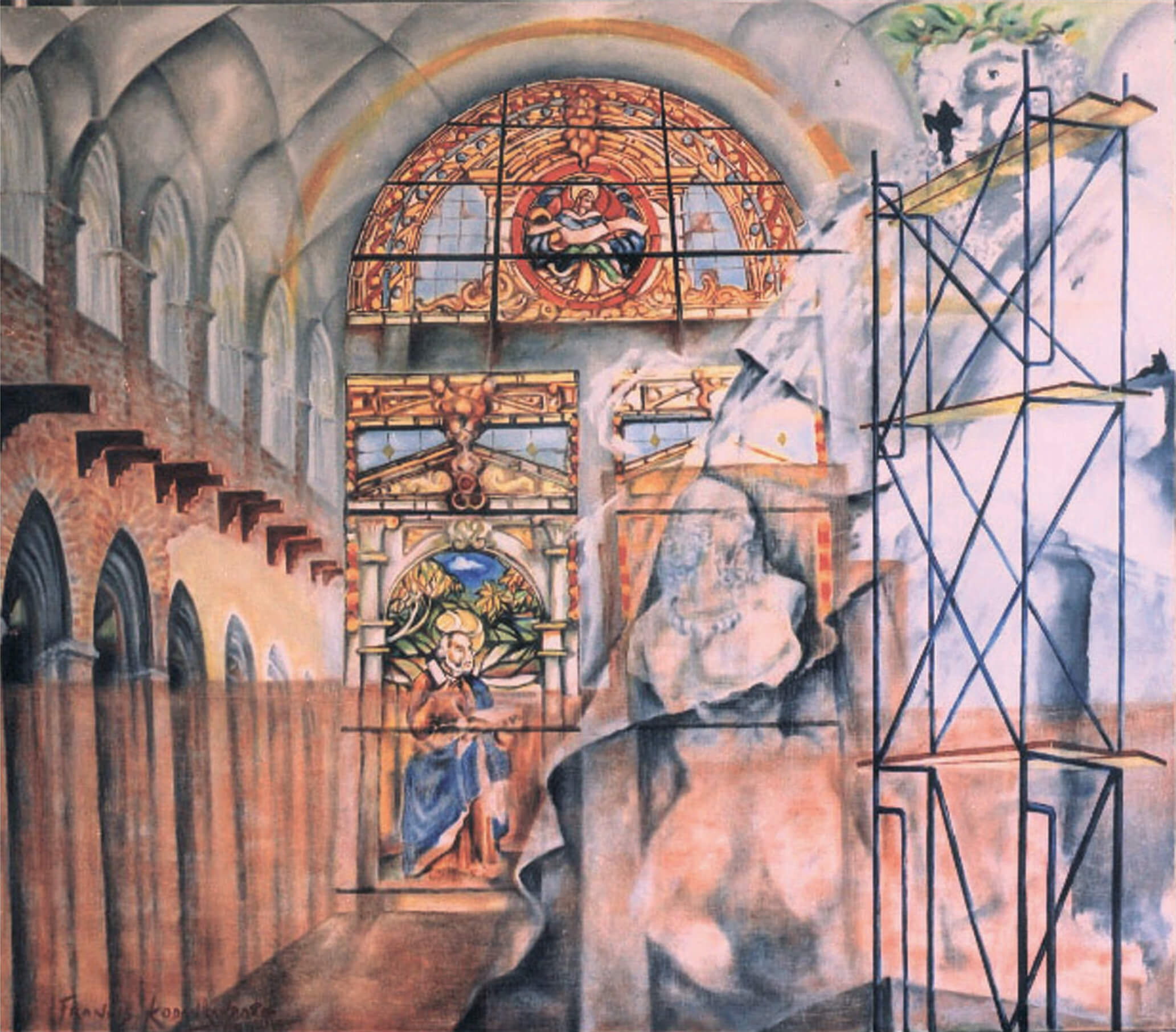 Artist Kodankandath received the National Akademi Award for the painting titled ‘Restoration within’